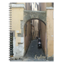 Scenisk italiensk passageväg Fotto Spiral-bärbar d Anteckningsbok