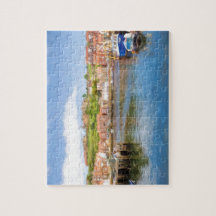 Scenisk målning av Whitby Harbour