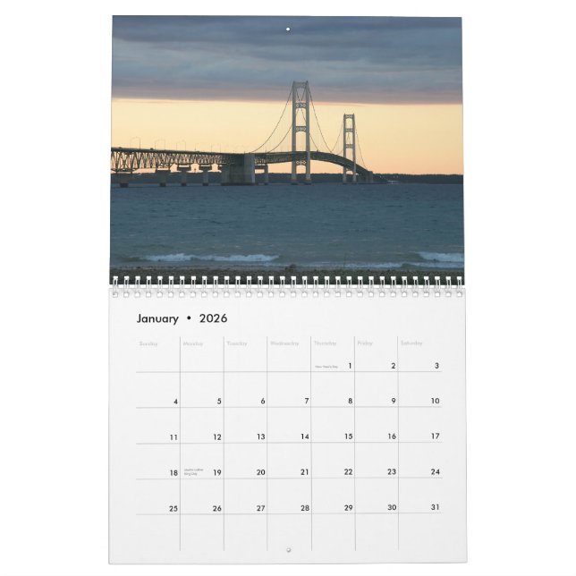 Scenisk Michigan 2008 kalender (Jan 2026)