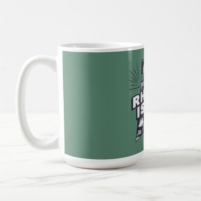 Scenisk Rhode Island Retro Silhuett  Kaffemugg (Vänster)