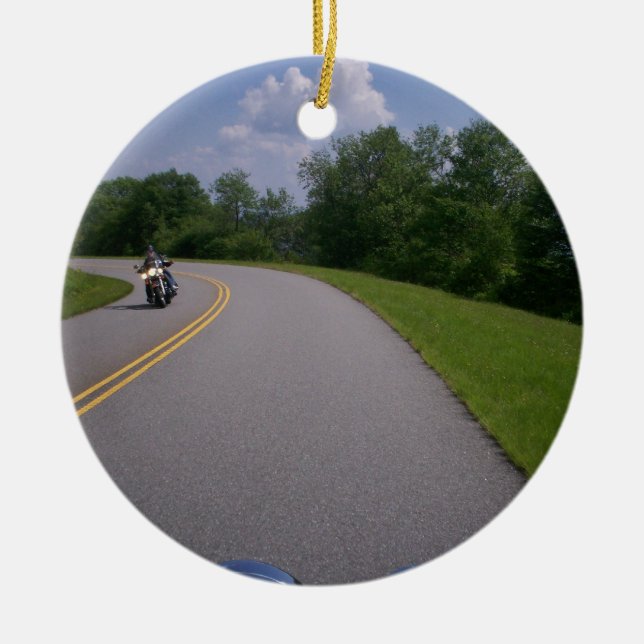 Scenisk rutt för blåttRidge gångallé Julgransprydnad Keramik (Framsidan)