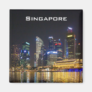 Scenisk Singapore horisont Magnet