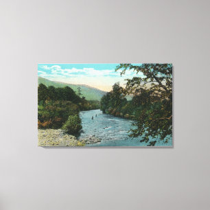 Scenisk syn på Bra Fishing Canvastryck