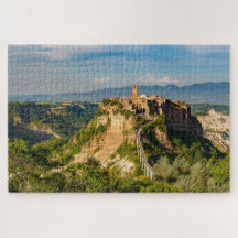 Scenisk syn på Civita di Bagnoregio Jigszle Puzzle