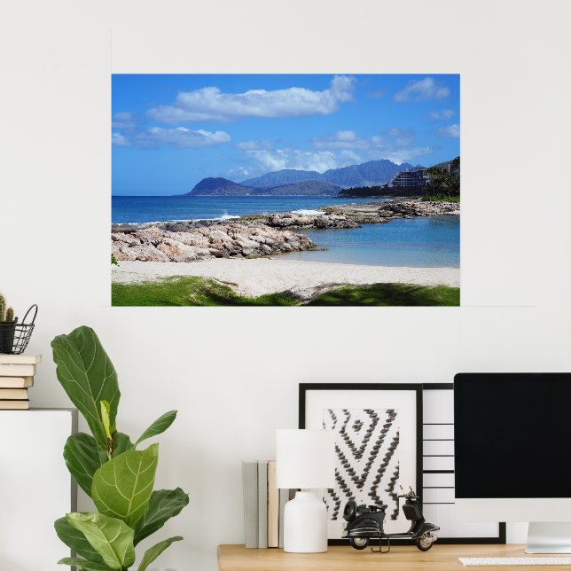 Scenisk syn på Hawaiian Kusten Poster (Hemmakontoret)