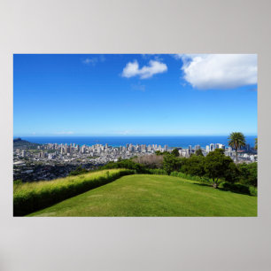 Scenisk syn på Honolulu Hawaii Poster