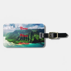 Scenisk tropisk kauai Hawaii Island Bagagebricka