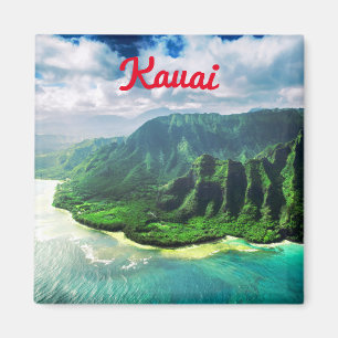 Scenisk tropisk kauai Hawaii Island Magnet