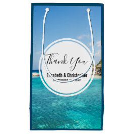 Scenisk tropisk strand med Thatched Huts Bröllop