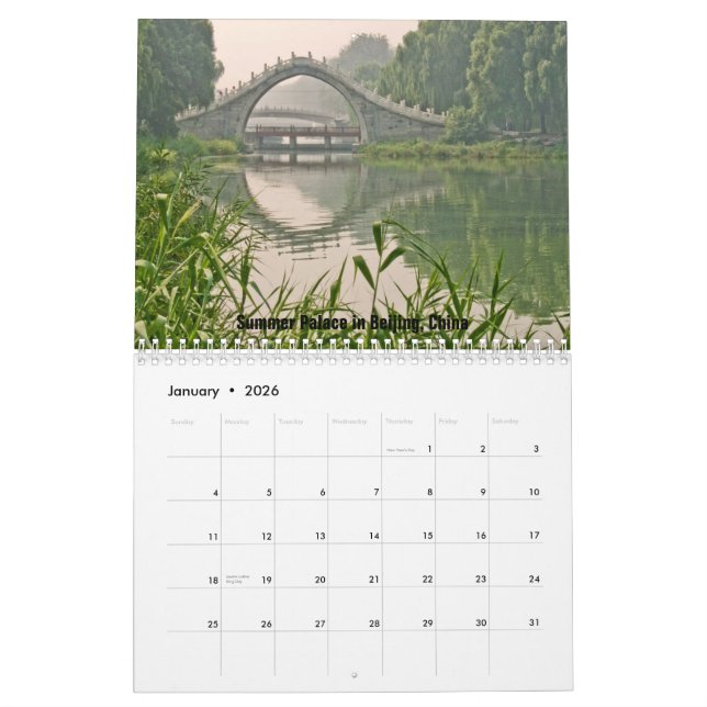 Sceniska BEIJING Kalender (Jan 2026)