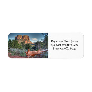 Sceniska Sedona Returadress Etikett