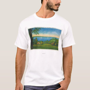 Sceniska statliga Hwy beskådar av Owasco sjön Tee Shirt