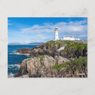 Sceniska vyer av Fanad Head fythouse Ireland Vykort