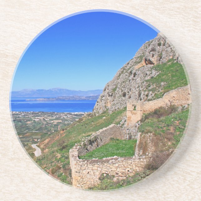 Sceniskt korint Aropolis i Grekland, Underlägg i r (Framsidan)