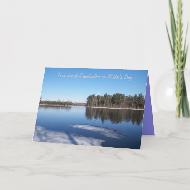 Sceniskt kort för farmormors daghälsning (Framsida)