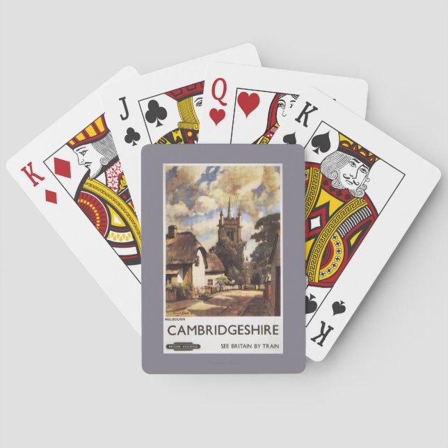 Sceniskt land beskådar den brittiska spelkort (Baksidan)