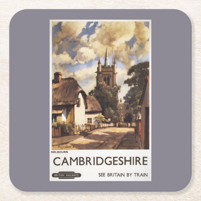 Sceniskt land beskådar den brittiska underlägg papper kvadrat (Framsidan)