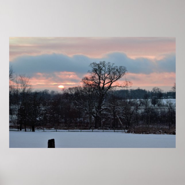 Sceniskt vinterlandskapsfoto poster (Framsidan)