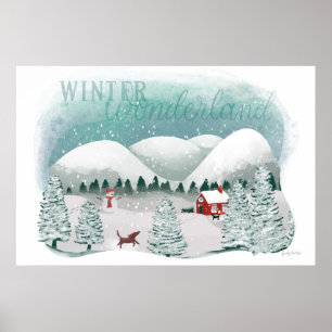 Scenistisk vinter poster