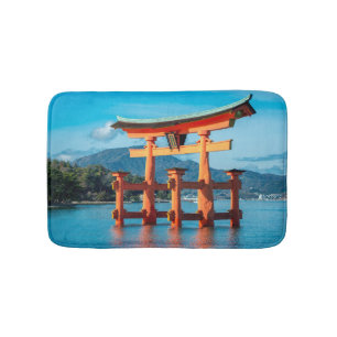 Scenlandskap med japansk Torii Grind Badrumsmatta