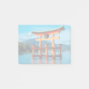 Scenlandskap med japansk Torii Grind Post-it Block