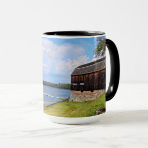 Scenlandskap och Vatten. Wethersfield Cove, CT Mugg