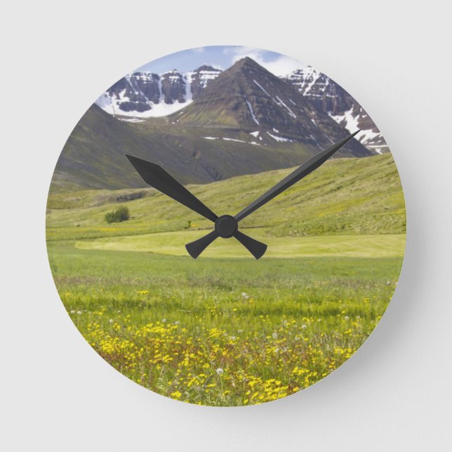 Scenlandskapet Svarfadardalurdalen Rund Klocka (Framsida)