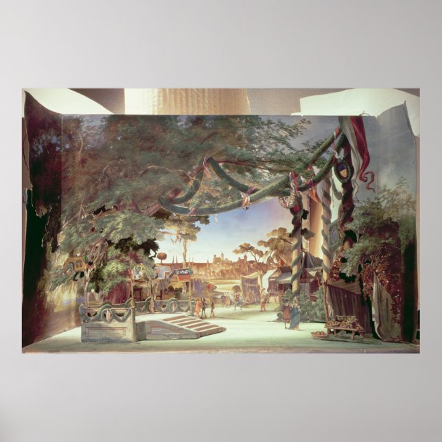 Scenmodell för operan "Die Meistersinger" Poster (Framsidan)