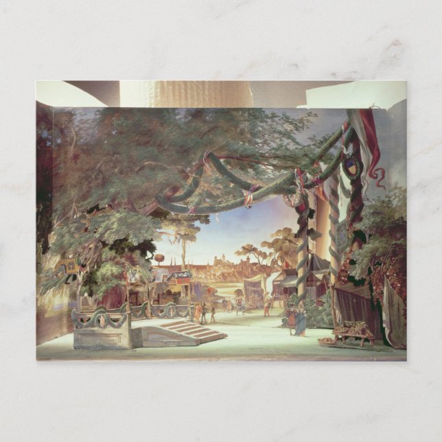 Scenmodell för operan "Die Meistersinger" Vykort (Framsida)