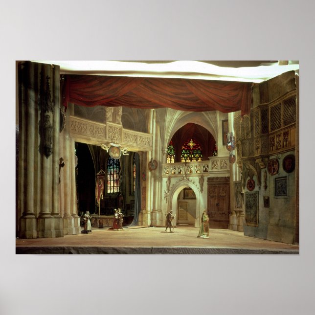 Scenmodell för operan poster (Framsidan)