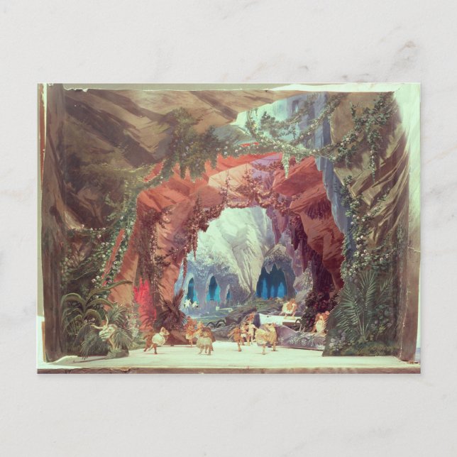 Scenmodell för operan Tannhauser Vykort (Framsida)