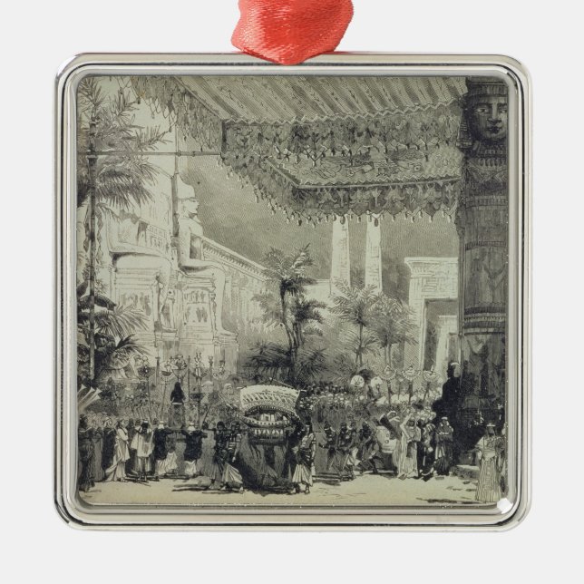 Scenografi för finalen agerar julgransprydnad metall (Framsidan)