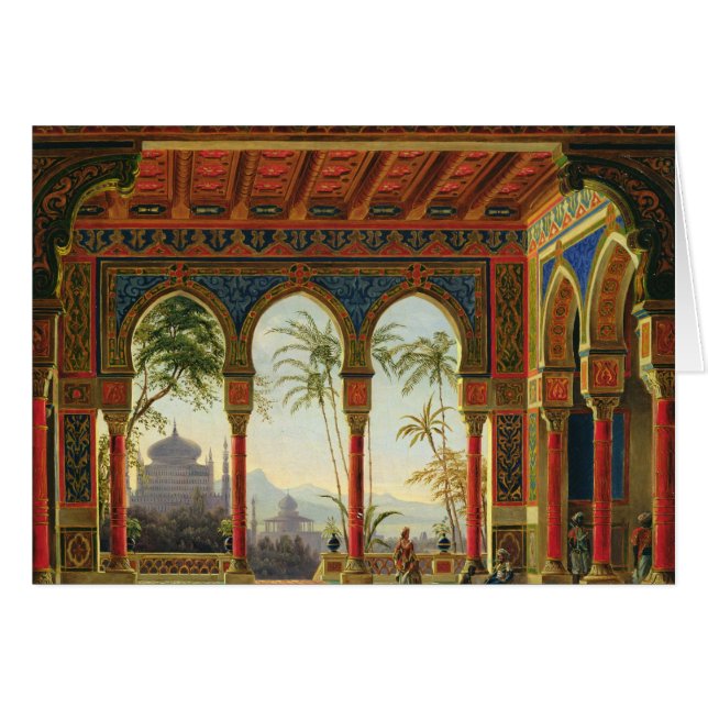 Scenografi för operan 'Ruslan och Lyudmila Hälsningskort (Framsidan Horizontal)