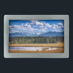 Scenska bergen Alperna liggande<br><div class="desc">Landskapsfoto av ett alpint sjö med avlägsna snötäckta berg bakom treslinjen.</div>