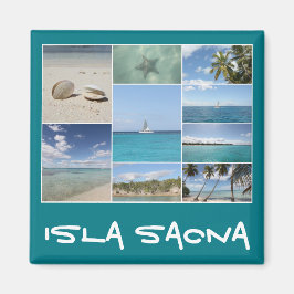 Scenskariskt karibiska öarna Saona Photo Collage Magnet