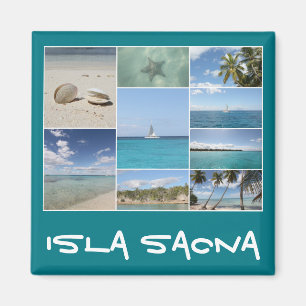 Scenskariskt karibiska öarna Saona Photo Collage Magnet