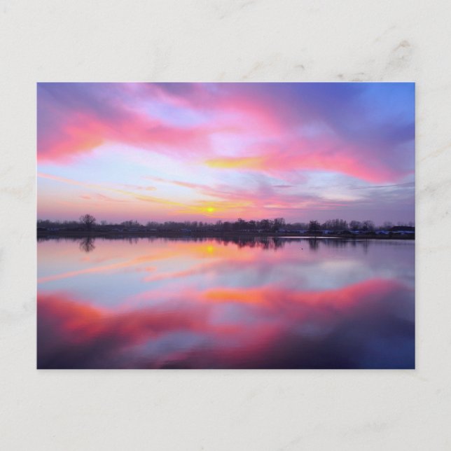 Scenskt Rosa liggande Vykort (Framsida)