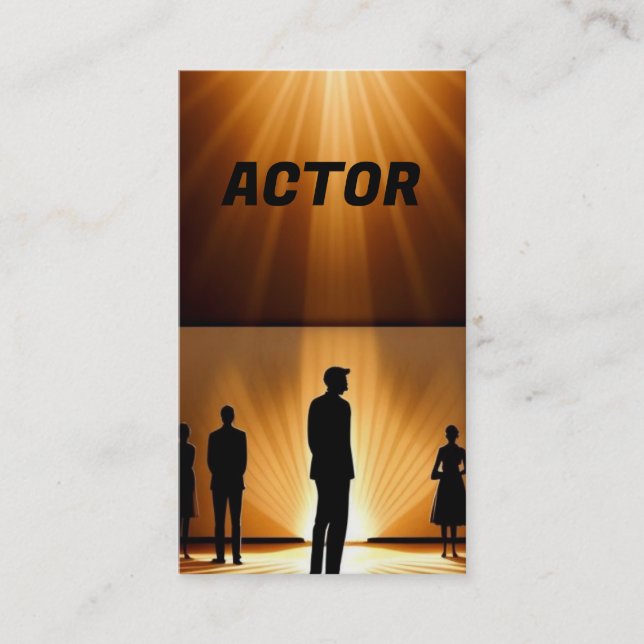 Scenspotlight på Actor Visitkort (Framsida)