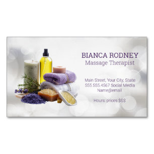 Scent Bath Salts olja Magnetiska Visitkort