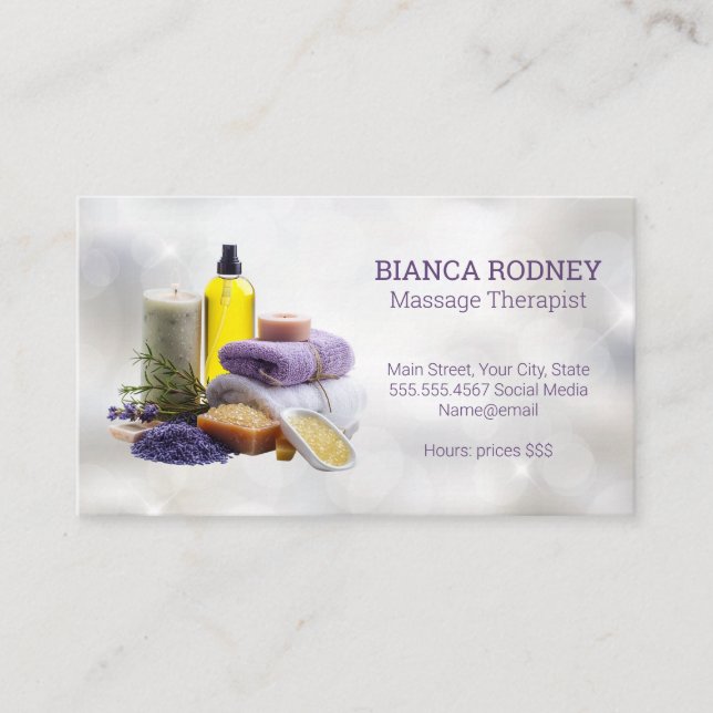 Scent | Bath Salts | olja Visitkort (Framsida)