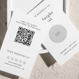 Scent exempel Fragrance Tester White QR-kodkort Visitkort