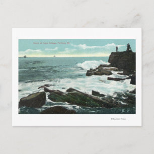 Scenvy över Kap Cottage of the Rocky Shore Vykort