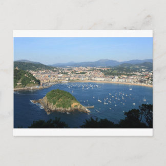 Scenvy över San Sebastian Baskque Land Spanien Vykort