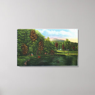 Scenvy över Shadow Sjö och indisk huvud Canvastryck