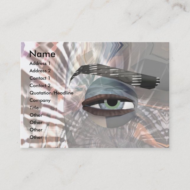 Sceye - Alien Öga Visitkort (Framsida)