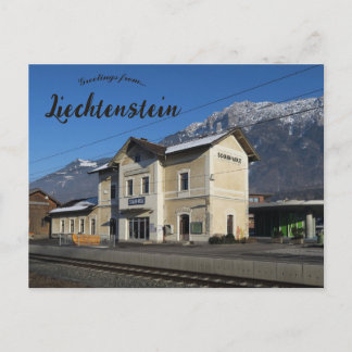Schaan-Vaduz Railway Station Liechtenstein Vykort