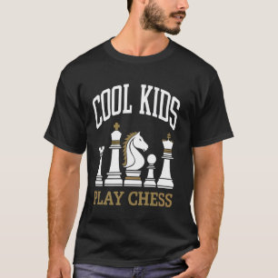 Schack Coola Barn Spelar Schack Drottning Kung Häs T Shirt