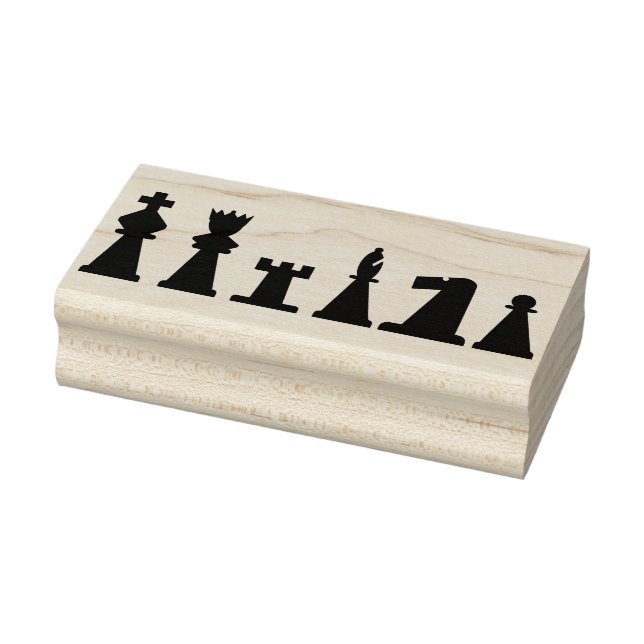 schack delar silhouette art frimärke stämpel (Stämpel)