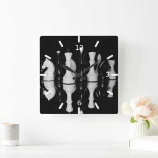 Schack Fyrkantig Klocka