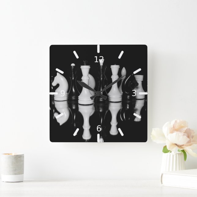 Schack Fyrkantig Klocka (Hem)